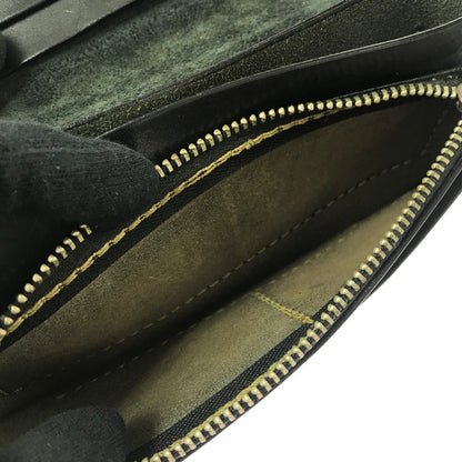 【現状渡し品】【メンズ】 SAAD サード LEATHER LONG WALLET クロコ型押し レザー ロングウォレット 長財布 200-260908-na-19-tagh カラー：ブラック 万代Net店