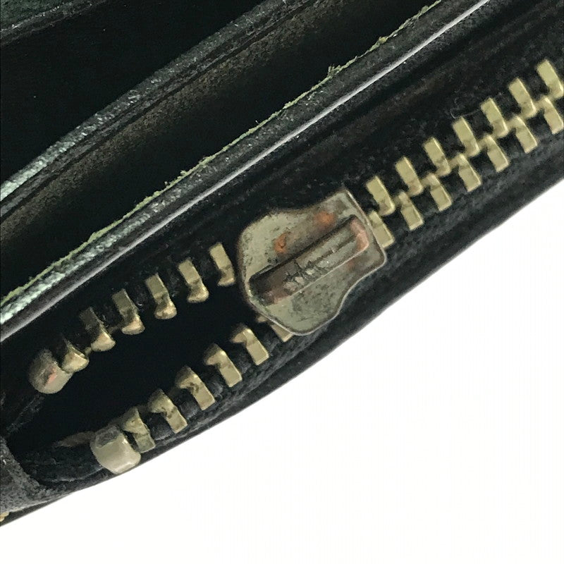 【現状渡し品】【メンズ】 SAAD サード LEATHER LONG WALLET クロコ型押し レザー ロングウォレット 長財布 200-260908-na-19-tagh カラー：ブラック 万代Net店