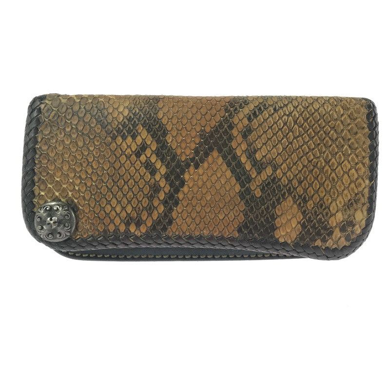 【現状渡し品】【メンズ】 SAAD サード LEATHER LONG WALLET コンチョ付き レザー ロングウォレット 長財布 200-260908-na-18-tagh カラー：ブラウン系 万代Net店