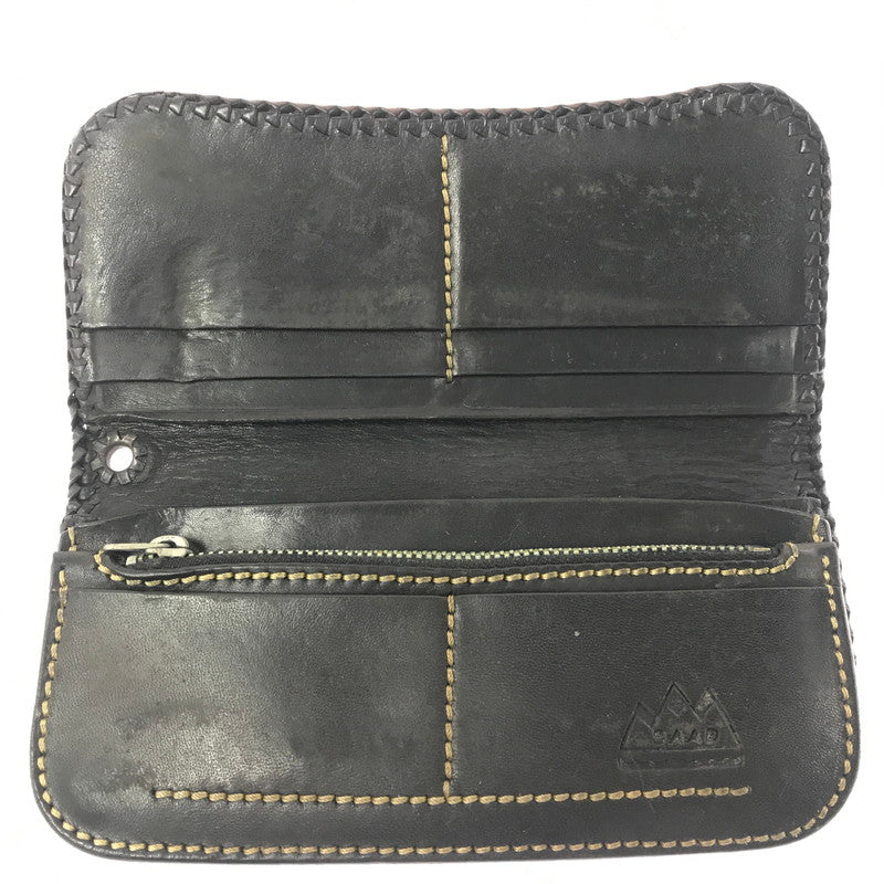 【現状渡し品】【メンズ】 SAAD サード LEATHER LONG WALLET コンチョ付き レザー ロングウォレット 長財布 200-260908-na-18-tagh カラー：ブラウン系 万代Net店