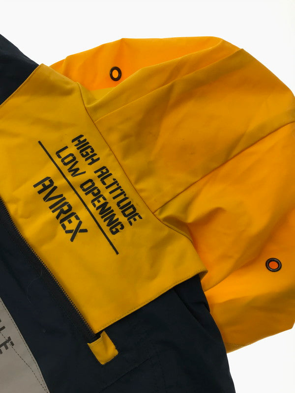 【中古品】【メンズ】 AVIREX アヴィレックス REMODEL BOMBER JACKET NAVY YELLOW 6192153 リモデル ボンバー ジャケット アウター 145-260826-rt-19-tagh サイズ：L カラー：ネイビー/イエロー 万代Net店