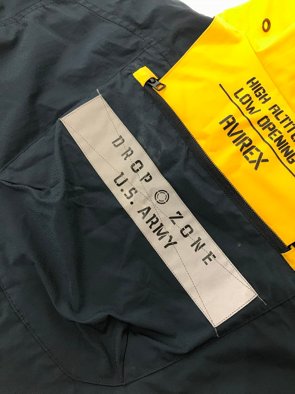 【中古品】【メンズ】 AVIREX アヴィレックス REMODEL BOMBER JACKET NAVY YELLOW 6192153 リモデル ボンバー ジャケット アウター 145-260826-rt-19-tagh サイズ：L カラー：ネイビー/イエロー 万代Net店