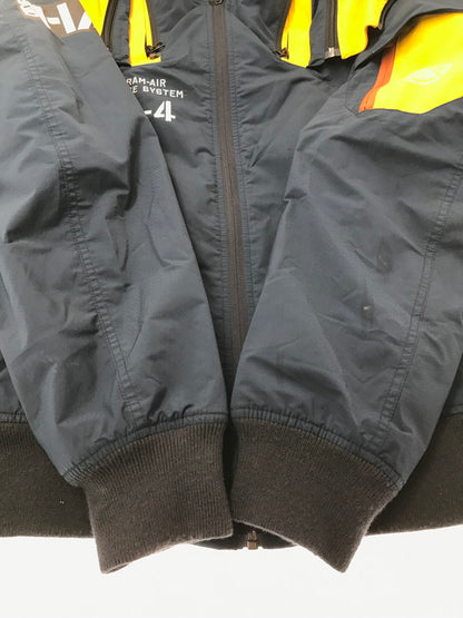【中古品】【メンズ】 AVIREX アヴィレックス REMODEL BOMBER JACKET NAVY YELLOW 6192153 リモデル ボンバー ジャケット アウター 145-260826-rt-19-tagh サイズ：L カラー：ネイビー/イエロー 万代Net店