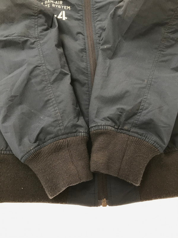 【中古品】【メンズ】 AVIREX アヴィレックス REMODEL BOMBER JACKET NAVY YELLOW 6192153 リモデル ボンバー ジャケット アウター 145-260826-rt-19-tagh サイズ：L カラー：ネイビー/イエロー 万代Net店