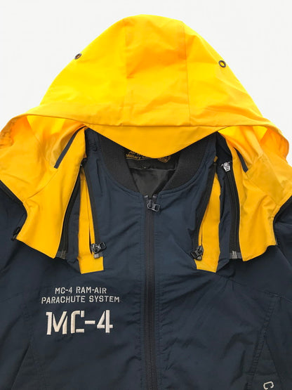 【中古品】【メンズ】 AVIREX アヴィレックス REMODEL BOMBER JACKET NAVY YELLOW 6192153 リモデル ボンバー ジャケット アウター 145-260826-rt-19-tagh サイズ：L カラー：ネイビー/イエロー 万代Net店