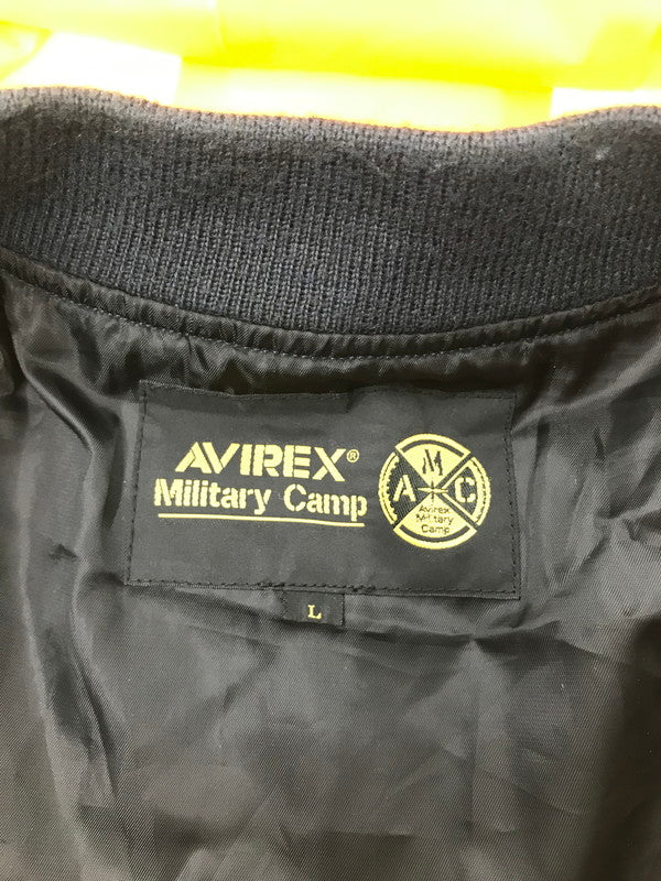 【中古品】【メンズ】 AVIREX アヴィレックス REMODEL BOMBER JACKET NAVY YELLOW 6192153 リモデル ボンバー ジャケット アウター 145-260826-rt-19-tagh サイズ：L カラー：ネイビー/イエロー 万代Net店