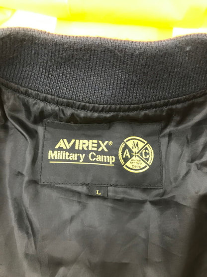 【中古品】【メンズ】 AVIREX アヴィレックス REMODEL BOMBER JACKET NAVY YELLOW 6192153 リモデル ボンバー ジャケット アウター 145-260826-rt-19-tagh サイズ：L カラー：ネイビー/イエロー 万代Net店