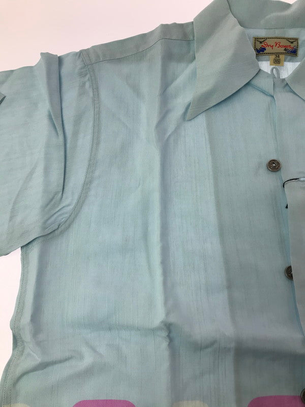【中古品】【メンズ】 DRY BONES ドライボーンズ OPEN COLLAR SHIRT DS-950 オープンカラーシャツ 半袖シャツ 145-260920-na-04-tagh サイズ：34/XS カラー：ライトブルー 万代Net店