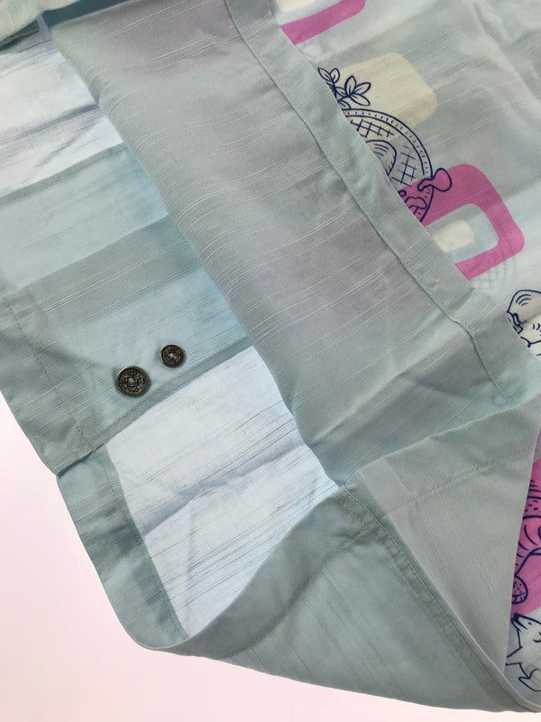 【中古品】【メンズ】 DRY BONES ドライボーンズ OPEN COLLAR SHIRT DS-950 オープンカラーシャツ 半袖シャツ 145-260920-na-04-tagh サイズ：34/XS カラー：ライトブルー 万代Net店
