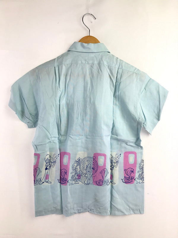 【中古品】【メンズ】 DRY BONES ドライボーンズ OPEN COLLAR SHIRT DS-950 オープンカラーシャツ 半袖シャツ 145-260920-na-04-tagh サイズ：34/XS カラー：ライトブルー 万代Net店