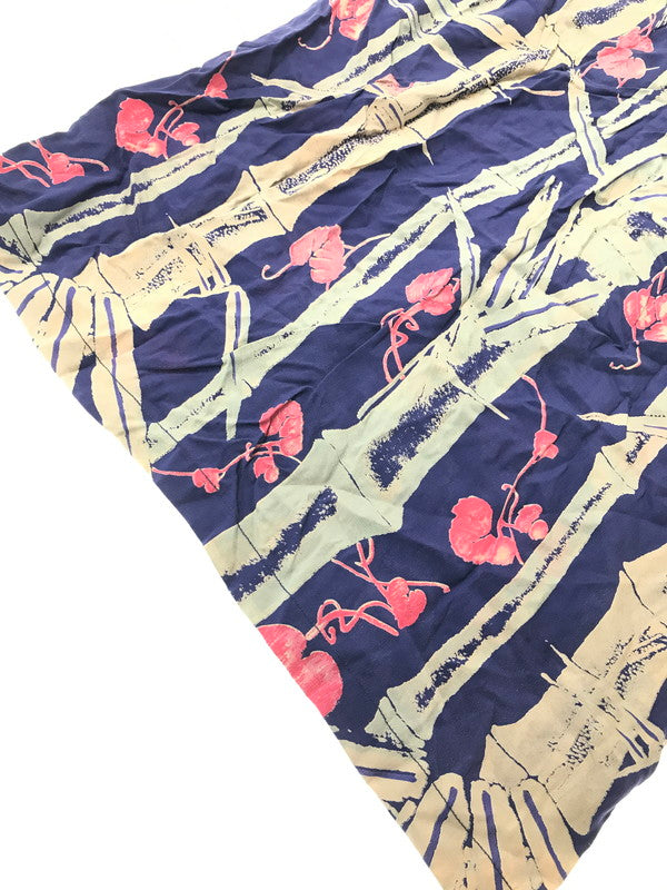 【中古品】【メンズ】 MAKANALEI マカナレイ SILK BAMBOO SHEATH PATTERN ALOHA SHIRT AMT-014 2001年製 アロハシャツt 開襟シャツ トップス 145-260826-rt-05-tagh サイズ：XS カラー：ネイビー 万代Net店
