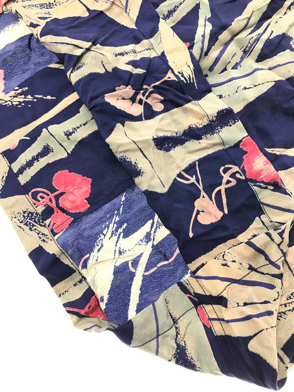 【中古品】【メンズ】 MAKANALEI マカナレイ SILK BAMBOO SHEATH PATTERN ALOHA SHIRT AMT-014 2001年製 アロハシャツt 開襟シャツ トップス 145-260826-rt-05-tagh サイズ：XS カラー：ネイビー 万代Net店