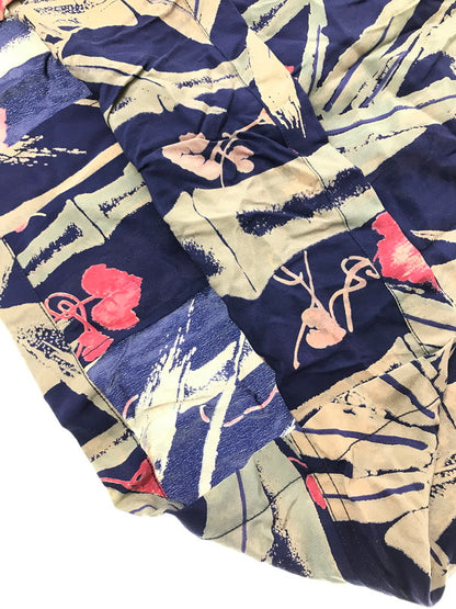 【中古品】【メンズ】 MAKANALEI マカナレイ SILK BAMBOO SHEATH PATTERN ALOHA SHIRT AMT-014 2001年製 アロハシャツt 開襟シャツ トップス 145-260826-rt-05-tagh サイズ：XS カラー：ネイビー 万代Net店