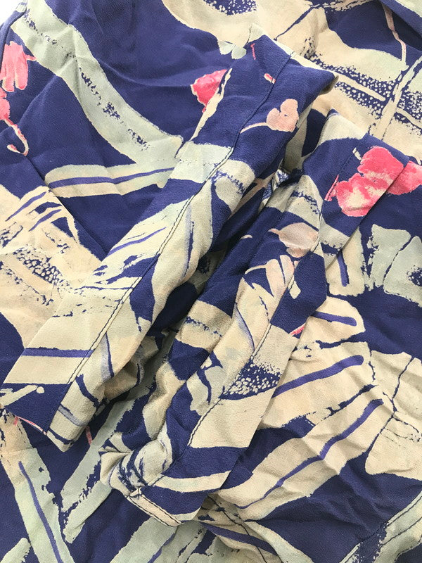 【中古品】【メンズ】 MAKANALEI マカナレイ SILK BAMBOO SHEATH PATTERN ALOHA SHIRT AMT-014 2001年製 アロハシャツt 開襟シャツ トップス 145-260826-rt-05-tagh サイズ：XS カラー：ネイビー 万代Net店