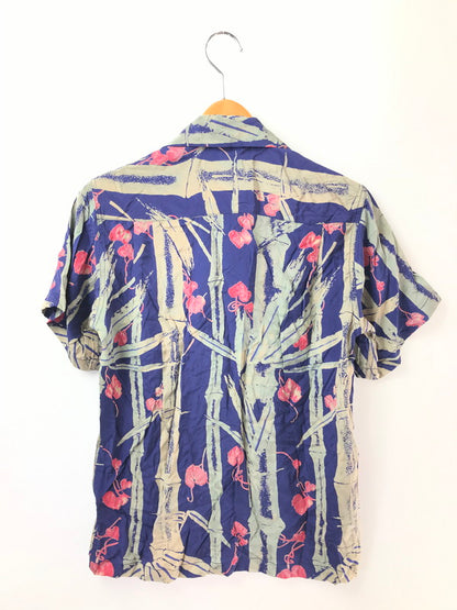 【中古品】【メンズ】 MAKANALEI マカナレイ SILK BAMBOO SHEATH PATTERN ALOHA SHIRT AMT-014 2001年製 アロハシャツt 開襟シャツ トップス 145-260826-rt-05-tagh サイズ：XS カラー：ネイビー 万代Net店