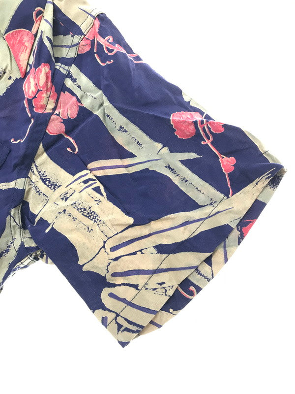 【中古品】【メンズ】 MAKANALEI マカナレイ SILK BAMBOO SHEATH PATTERN ALOHA SHIRT AMT-014 2001年製 アロハシャツt 開襟シャツ トップス 145-260826-rt-05-tagh サイズ：XS カラー：ネイビー 万代Net店