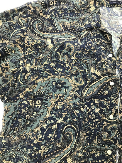 【中古品】【メンズ】 POLO BY RALPH LAUREN ポロ バイ ラルフローレン 90's S/S SILK OPEN COLLOR SHIRT シルクオープン カラー シャツ トップス 146-260826-rt-04-tagh サイズ：L カラー：グリーン 万代Net店