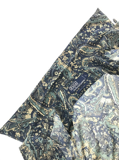 【中古品】【メンズ】 POLO BY RALPH LAUREN ポロ バイ ラルフローレン 90's S/S SILK OPEN COLLOR SHIRT シルクオープン カラー シャツ トップス 146-260826-rt-04-tagh サイズ：L カラー：グリーン 万代Net店