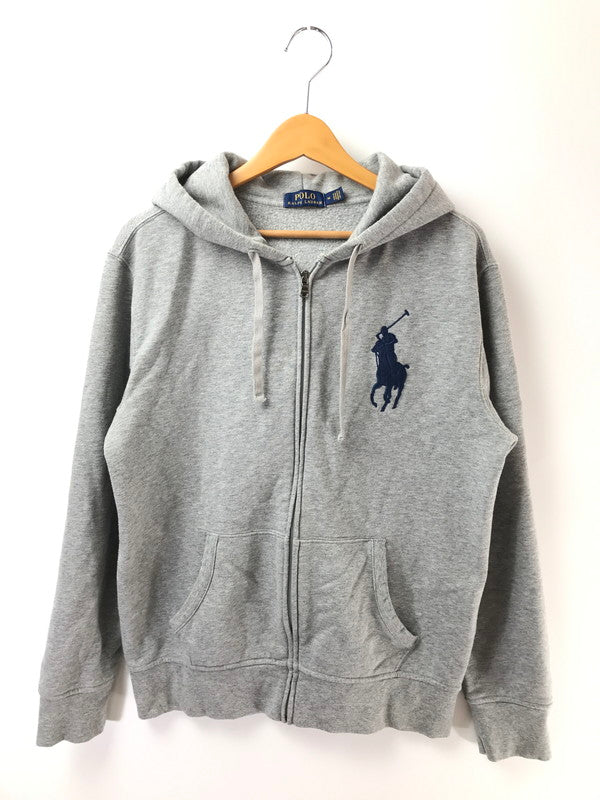 【中古品】【メンズ】 POLO RALPH LAUREN ポロ・ラルフローレン BIG PONY HOODIE GRAY ビッグ ポニー フーディー パーカー トップス 147-260826-rt-08-tagh サイズ：M カラー：グレー 万代Net店