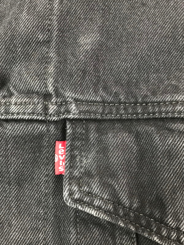 【中古品】【メンズ】 LEVI'S リーバイス DENIM TRACKER JACKET BLACK A1743-0044 デニム トラッカー ジャケット ライトアウター 147-260829-rt-06-tagh サイズ：L カラー：ブラック 万代Net店
