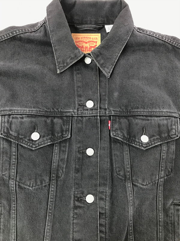 【中古品】【メンズ】 LEVI'S リーバイス DENIM TRACKER JACKET BLACK A1743-0044 デニム トラッカー ジャケット ライトアウター 147-260829-rt-06-tagh サイズ：L カラー：ブラック 万代Net店