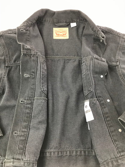 【中古品】【メンズ】 LEVI'S リーバイス DENIM TRACKER JACKET BLACK A1743-0044 デニム トラッカー ジャケット ライトアウター 147-260829-rt-06-tagh サイズ：L カラー：ブラック 万代Net店