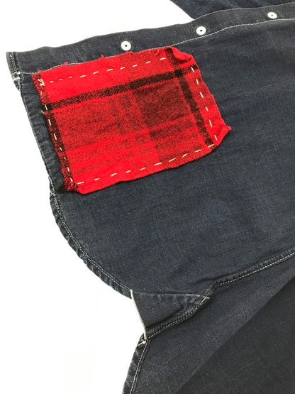 【中古品】【メンズ】 TMT ティーエムティー RIPPED LONG-SLEEVE DENIM SHIRT INDIGO TSH-F1501 ロングスリーブ デニム シャツ 長袖シャツ 145-260829-rt-02-tagh サイズ：L カラー：インディゴ 万代Net店