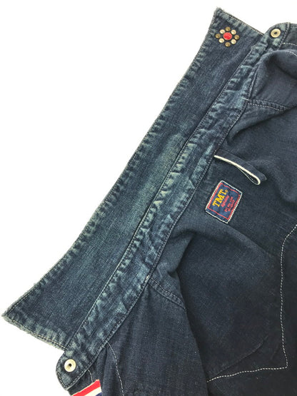 【中古品】【メンズ】 TMT ティーエムティー RIPPED LONG-SLEEVE DENIM SHIRT INDIGO TSH-F1501 ロングスリーブ デニム シャツ 長袖シャツ 145-260829-rt-02-tagh サイズ：L カラー：インディゴ 万代Net店