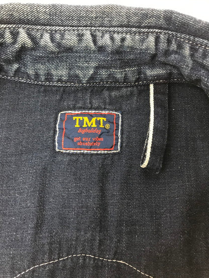 【中古品】【メンズ】 TMT ティーエムティー RIPPED LONG-SLEEVE DENIM SHIRT INDIGO TSH-F1501 ロングスリーブ デニム シャツ 長袖シャツ 145-260829-rt-02-tagh サイズ：L カラー：インディゴ 万代Net店