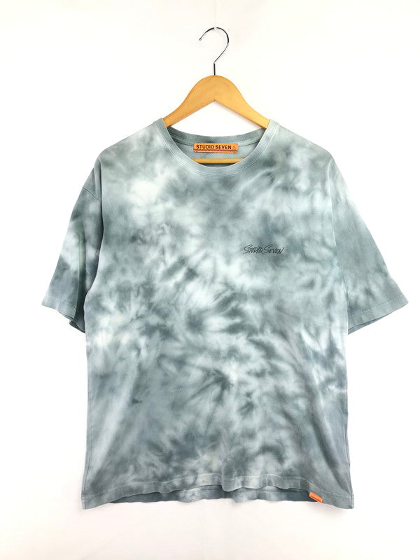 【中古品】【メンズ】 STUDIO SEVEN スタジオ セブン TIE-DYE T-SHIRT WITH BACK PRINT IN UPPERCASE 70864238 タイダイ Tシャツ トップス 142-260829-rt-01-tagh サイズ：M カラー：グレー 万代Net店