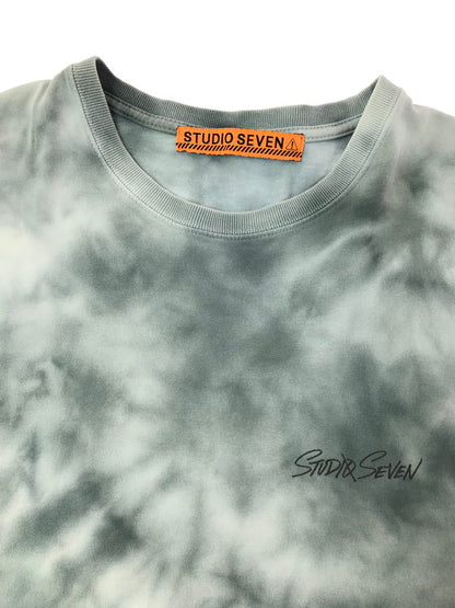 【中古品】【メンズ】 STUDIO SEVEN スタジオ セブン TIE-DYE T-SHIRT WITH BACK PRINT IN UPPERCASE 70864238 タイダイ Tシャツ トップス 142-260829-rt-01-tagh サイズ：M カラー：グレー 万代Net店