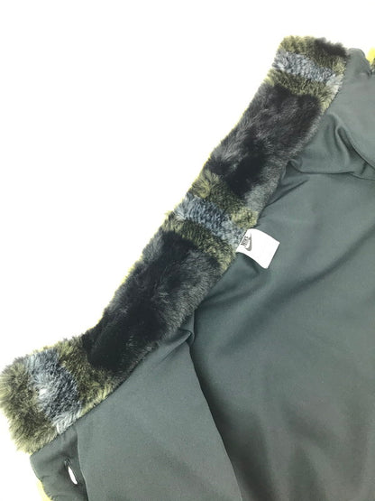 【中古品】【メンズ】 NIKE ナイキ AS W NSW FX FUR AOP JKT YELLOW BLACK GREEN GRAY DD4542-010 フェイクファー ジャケット アウター 148-260829-rt-07-tagh サイズ：M カラー：イエロー 万代Net店