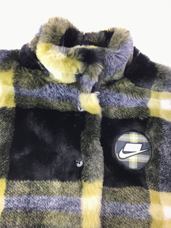 【中古品】【メンズ】 NIKE ナイキ AS W NSW FX FUR AOP JKT YELLOW BLACK GREEN GRAY DD4542-010 フェイクファー ジャケット アウター 148-260829-rt-07-tagh サイズ：M カラー：イエロー 万代Net店