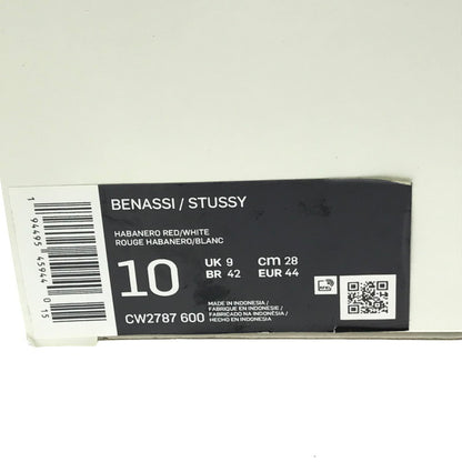 【中古品】【メンズ】 NIKE ナイキ× STUSSY ステューシー BENASSI SLIDE CW2787-600 ベナッシ スライド スニーカー 靴 160-260902-na-08-tagh サイズ：28cm US 10 カラー：HABANERD RED/WHITE 万代Net店