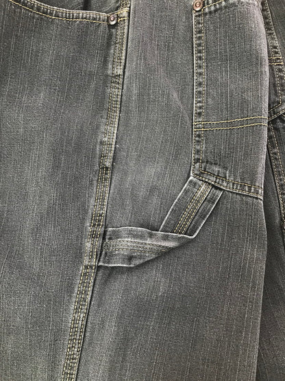 【中古品】【メンズ】 ECKO UNLTD エコー アンリミテッド BAGGY CARPENTER BLACK DENIM PANTS バギー カーペンター ブラック デニム パンツ ジーンズ 153-260829-rt-08-tagh サイズ：40 カラー：ブラック 万代Net店
