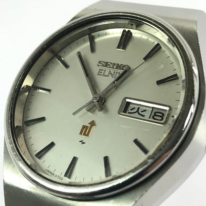 【現状渡し品】【メンズ】 SEIKO セイコー ELNIX 0703-8020 エルニクス 腕時計 197-260912-na-08-tagh カラー：シルバー 万代Net店
