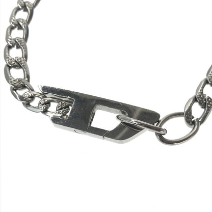【中古品】【メンズ】 DIESEL ディーゼル DX1496040 D LOGO STAINLESS STEEL CHAIN BRACELET ロゴ ステンレススチール チェーン ブレスレット アクセサリー 192-260907-na-01-tagh カラー：シルバー 万代Net店