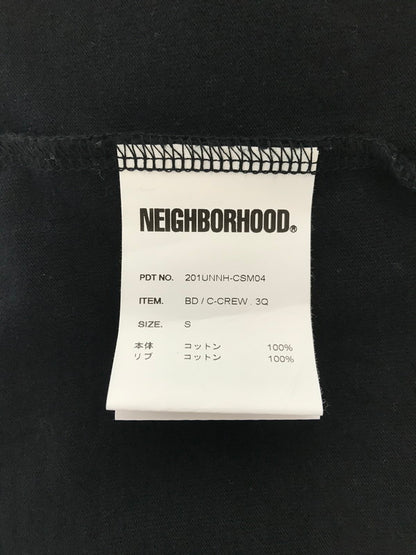 【中古品】【メンズ】 NEIGHBORHOOD ネイバーフッド 20SS 201UNNH-CSM04 BD C-CREW . 3Q ラグラン スリーブ 7分丈 カットソー トップス 142-260829-rt-37-tagh サイズ：S カラー：ブラック 万代Net店