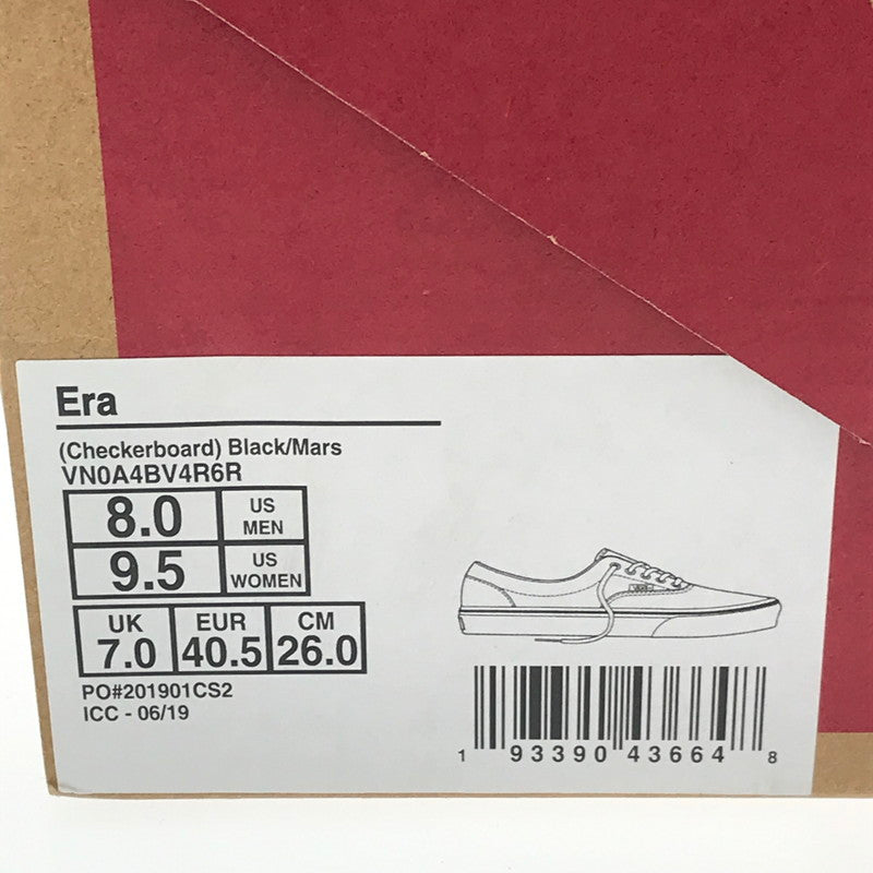 【現状渡し品】【メンズ】 VANS バンズ ERA VN0A4BV4R6R エラ スニーカー 靴 162-260902-na-09-tagh サイズ：26cm US 8 カラー：CHECKERBOARD BLACK/MARSHMALLOW 万代Net店