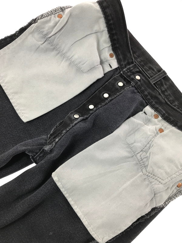 【中古品】【メンズ】 LEVI'S リーバイス 501 BLACK DENIM PANTS ボタン裏217 501 ブラック デニム パンツ ボトムス 157-260829-rt-50-tagh サイズ：不明 下記参照 カラー：インディゴ 万代Net店