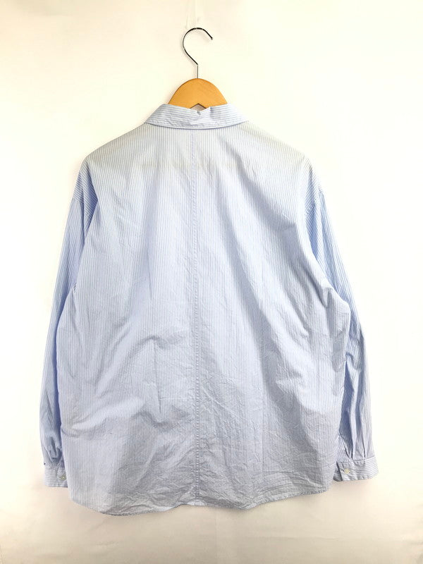 【中古品】【メンズ】 ATON エイトン LS STRIPE SHIRT BLUE 70193402 長袖ストライプシャツ リアルスタンダード トップス 140-260830-su-06-tagh サイズ：6 カラー：ブルー 万代Net店