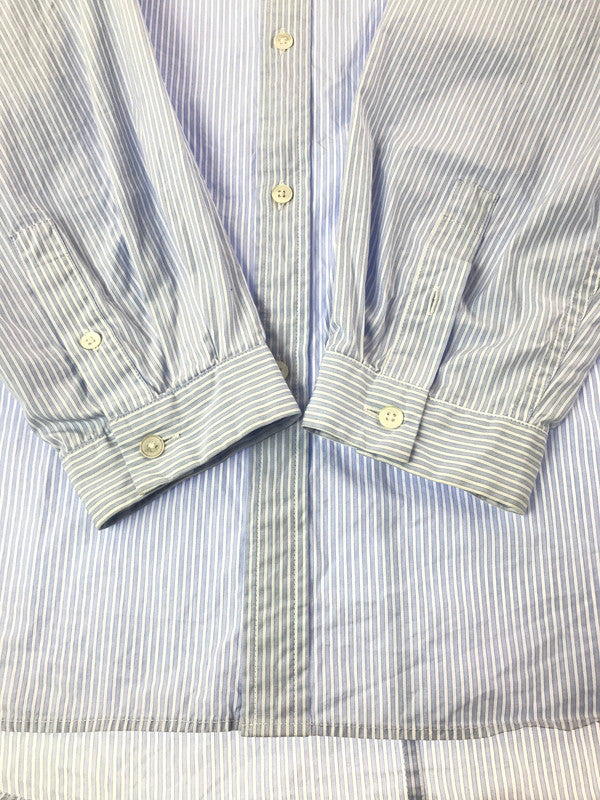 【中古品】【メンズ】 ATON エイトン LS STRIPE SHIRT BLUE 70193402 長袖ストライプシャツ リアルスタンダード トップス 140-260830-su-06-tagh サイズ：6 カラー：ブルー 万代Net店