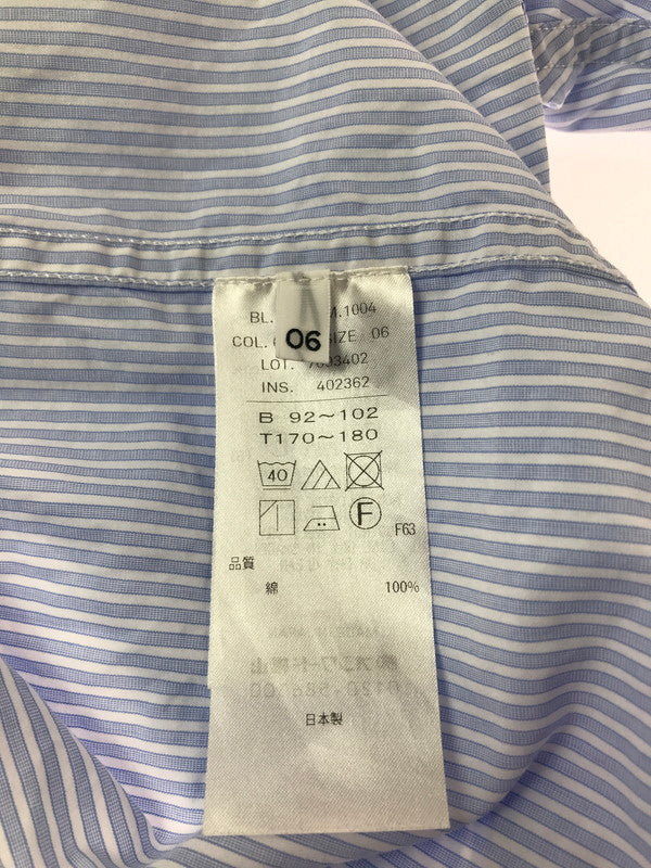 【中古品】【メンズ】 ATON エイトン LS STRIPE SHIRT BLUE 70193402 長袖ストライプシャツ リアルスタンダード トップス 140-260830-su-06-tagh サイズ：6 カラー：ブルー 万代Net店