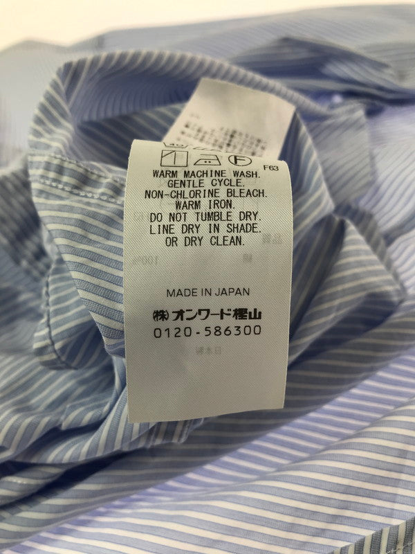 【中古品】【メンズ】 ATON エイトン LS STRIPE SHIRT BLUE 70193402 長袖ストライプシャツ リアルスタンダード トップス 140-260830-su-06-tagh サイズ：6 カラー：ブルー 万代Net店