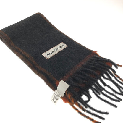 【中古品】【メンズ】 ACNE STUDIOS アクネストゥディオズ ALPACA WOOL MOHAIR MUFFLER CA0290 イタリア製 アルパカ ウール モヘア マフラー 183-260912-rt-08-tagh カラー：ブラック/オレンジ 万代Net店