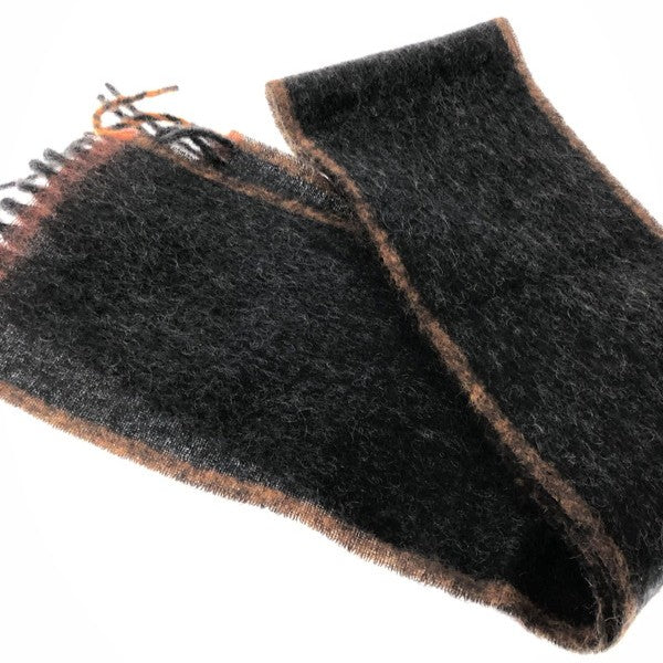 【中古品】【メンズ】 ACNE STUDIOS アクネストゥディオズ ALPACA WOOL MOHAIR MUFFLER CA0290 イタリア製 アルパカ ウール モヘア マフラー 183-260912-rt-08-tagh カラー：ブラック/オレンジ 万代Net店