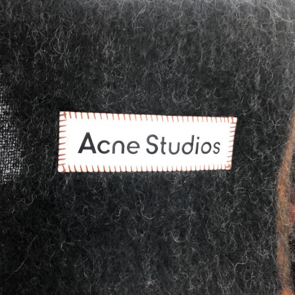 【中古品】【メンズ】 ACNE STUDIOS アクネストゥディオズ ALPACA WOOL MOHAIR MUFFLER CA0290 イタリア製 アルパカ ウール モヘア マフラー 183-260912-rt-08-tagh カラー：ブラック/オレンジ 万代Net店