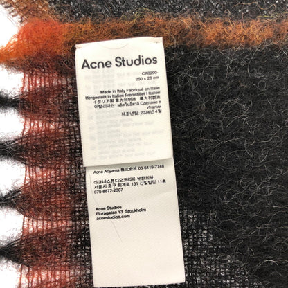【中古品】【メンズ】 ACNE STUDIOS アクネストゥディオズ ALPACA WOOL MOHAIR MUFFLER CA0290 イタリア製 アルパカ ウール モヘア マフラー 183-260912-rt-08-tagh カラー：ブラック/オレンジ 万代Net店