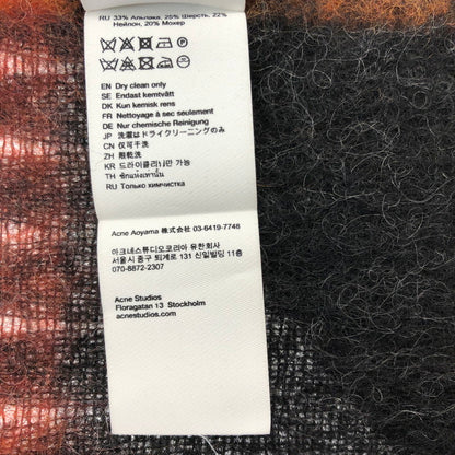 【中古品】【メンズ】 ACNE STUDIOS アクネストゥディオズ ALPACA WOOL MOHAIR MUFFLER CA0290 イタリア製 アルパカ ウール モヘア マフラー 183-260912-rt-08-tagh カラー：ブラック/オレンジ 万代Net店