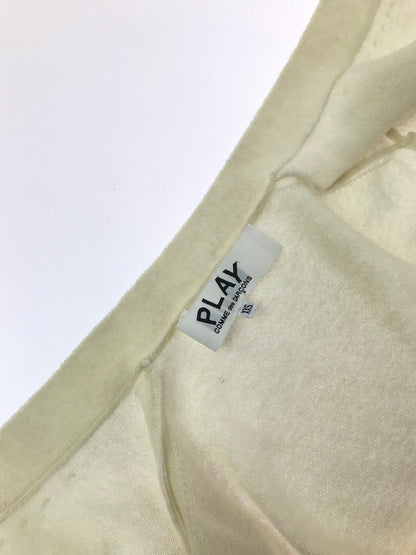 【中古品】【レディース】 PLAY COMME DES GARCONS プレイコムデギャルソン PINK HEART CARDIGAN AX-N099 AD2026 ピンクハートカーディガン 168-260830-su-01-tagh サイズ：XXS カラー：ナチュラルカラー 万代Net店